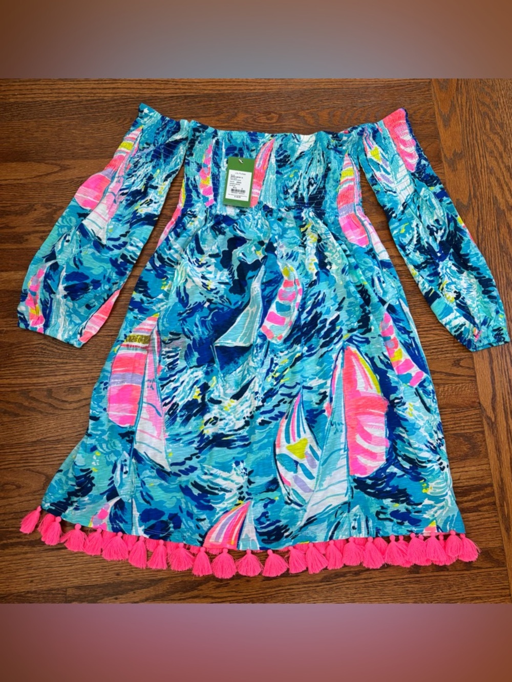 Lilly Pulitzer Trina Sparkling Blue Hay Bay Bay Beach Dress - NWT - Small